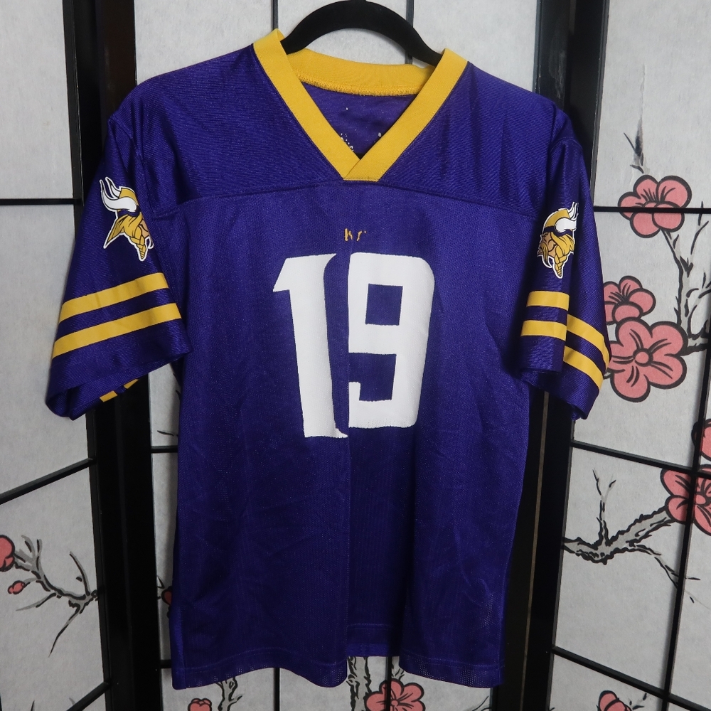 Minnnesota Vikings Youth Thielen Purple and Yellow Vikings Jersey Large